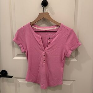 Pilcro Pink Short-Sleeve Tee